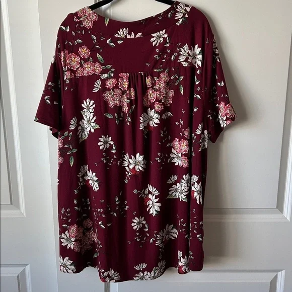 NWOT Folunsi Women’s Short Sleeve Blouse 4X - Picture 4 of 7